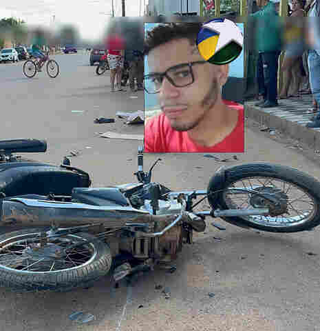 Colis&atilde;o entre motocicletas deixa jovem morto e outro gravemente ferido em Porto Velho