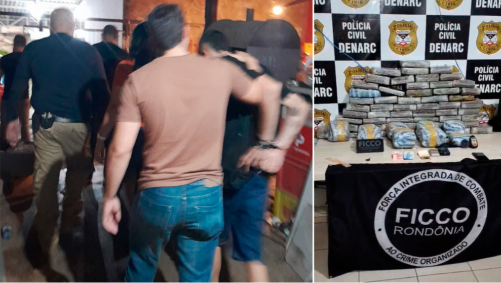 Denarc e Ficco prendem tr&ecirc;s traficantes com mais de 60 kg de drogas