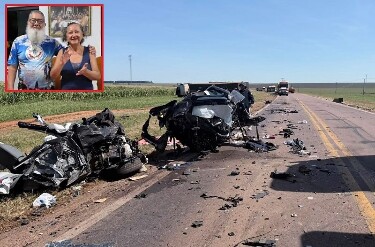 Casal de Porto Velho morre ap&oacute;s carro ser prensado entre caminh&otilde;es na BR-364