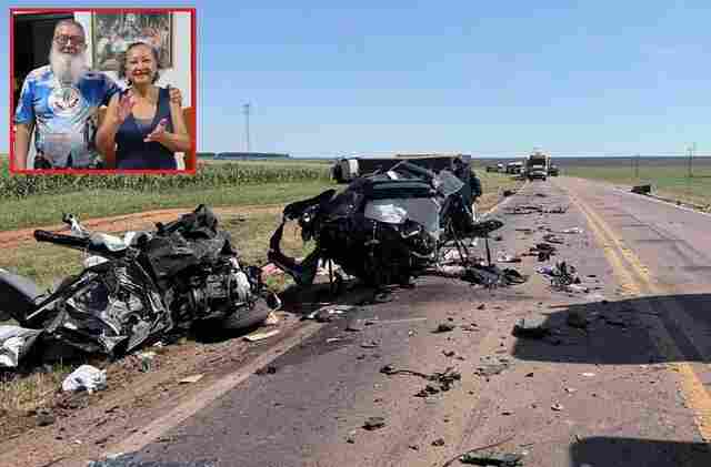 Casal de Porto Velho morre ap&oacute;s carro ser prensado entre caminh&otilde;es na BR-364