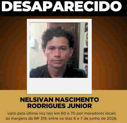 Jovem de 23 anos est&aacute; desaparecido h&aacute; mais de 20 dias e Pol&iacute;cia pede apoio