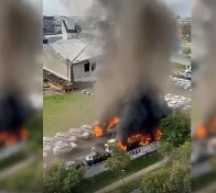 Choque de helic&oacute;pteros causa 5 mortes e inc&ecirc;ndio com carros el&eacute;tricos no Rio de Janeiro