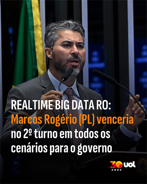 Grandes ve&iacute;culos do pa&iacute;s destacam nova pesquisa que mostra Marcos Rog&eacute;rio na lideran&ccedil;a ao Governo de Rond&ocirc;nia