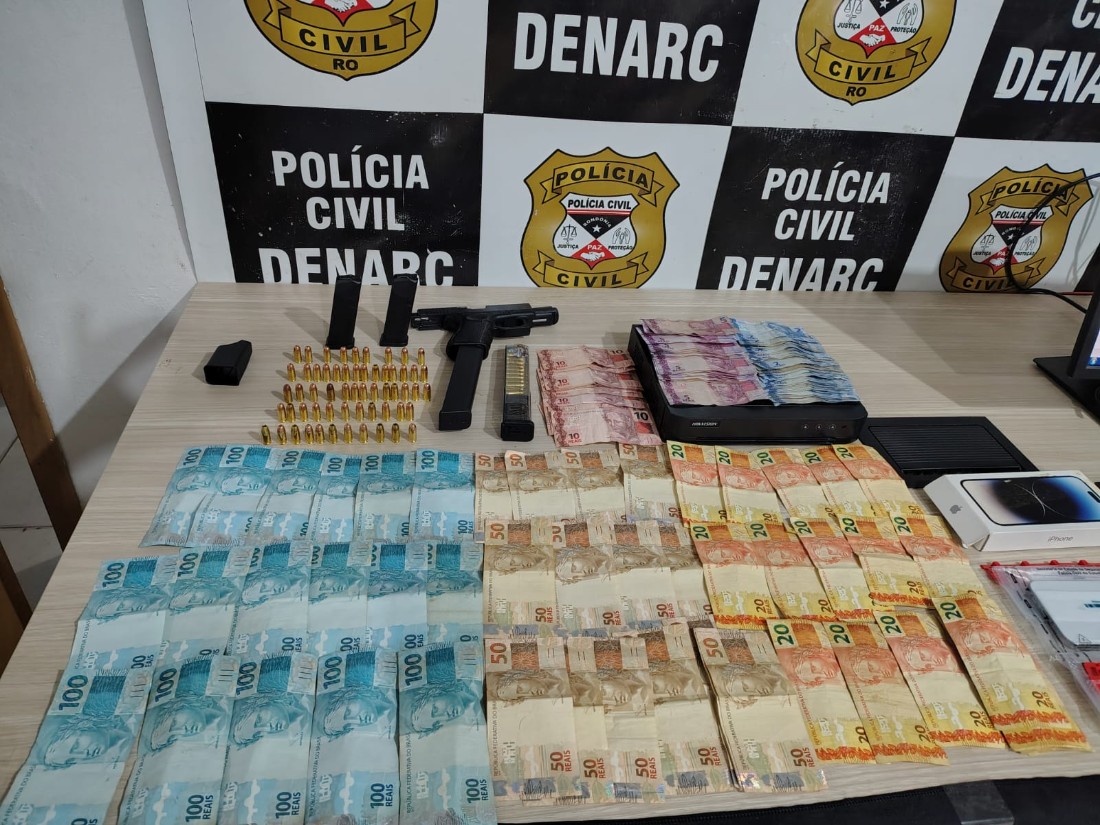 Denarc prende investigado com pistola, 82 muni&ccedil;&otilde;es e mais de R$ 4 mil