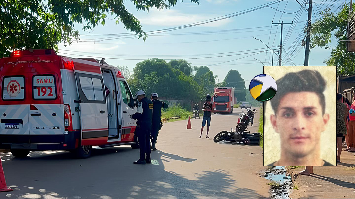 V&iacute;deo: motociclista morre e idoso fica gravemente ferido em acidente na zona sul de Porto Velho