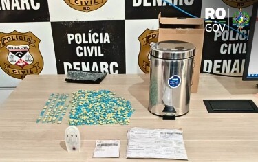 Denarc prende em Porto Velho investigado ap&oacute;s apreens&atilde;o de 1.046 comprimidos de ecstasy que sa&iacute;ram do Rio de Janeiro