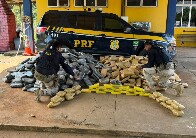 Porto Velho: PRF encontra mais de uma tonelada de drogas escondida em caminh&atilde;o na BR-364