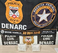 Denarc e Receita Federal apreendem skunk dentro de caixa em transportadora de Ji-Paran&aacute;