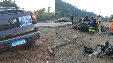 V&iacute;deo: motorista e quatro pacientes morrem em acidente com ve&iacute;culo da Sa&uacute;de e carreta na BR-364