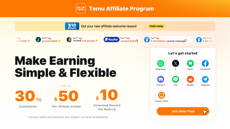 Quem pode participar do Programa de Afiliados da Temu? Grupos, Compartilhadores de Ofertas e Usuários de Fóruns