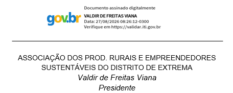 Edital de Convocação Assembleia Geral Extraordinária- Associação dos Produtores Rurais Empreendedores Sustentáveis do Distrito de Extrema