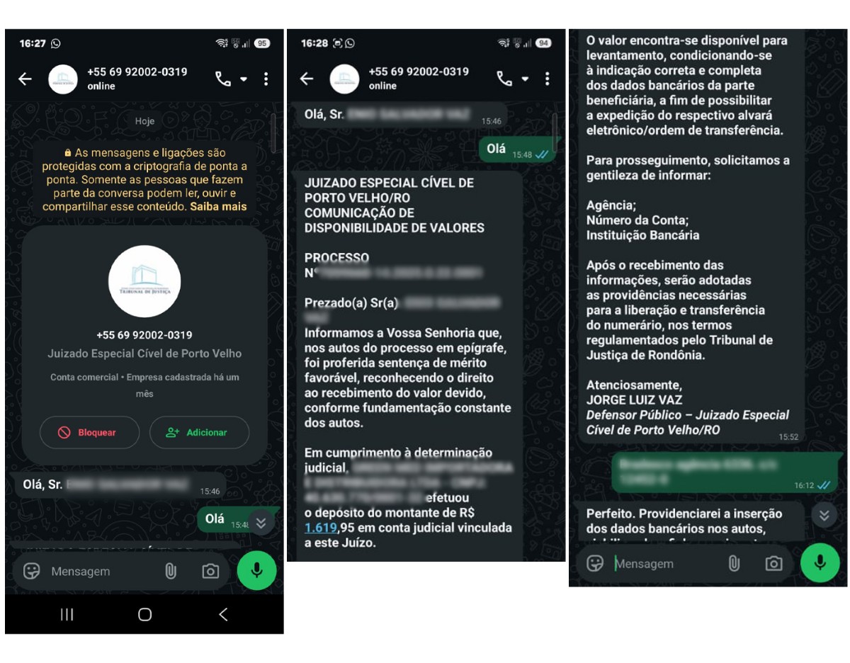TJRO alerta para golpe com falsa comunicação de liberação de valores em processos judiciais