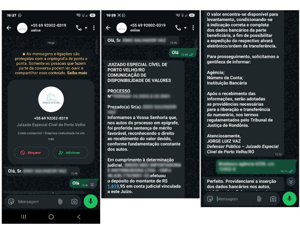 TJRO alerta para golpe com falsa comunicação de liberação de valores em processos judiciais