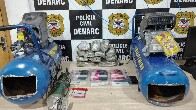 Denarc prende quatro e investiga uso de compressores para transportar droga em Porto Velho