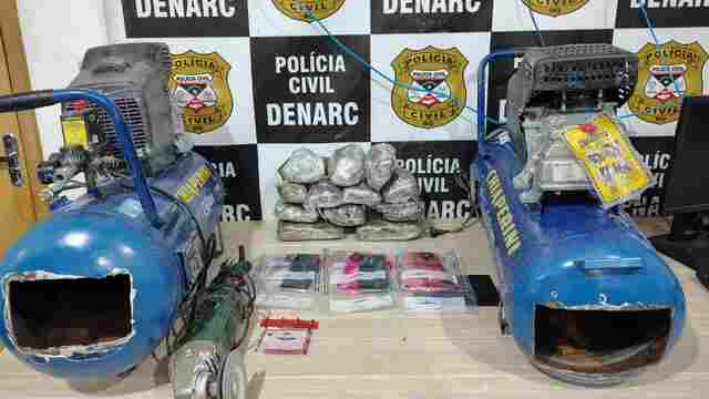 Denarc prende quatro e investiga uso de compressores para transportar droga em Porto Velho