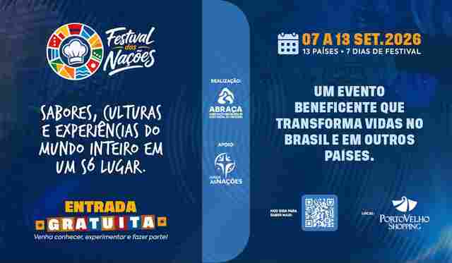 Festival das Na&ccedil;&otilde;es come&ccedil;a amanh&atilde; e vai at&eacute; dia 13 no Porto Velho Shopping