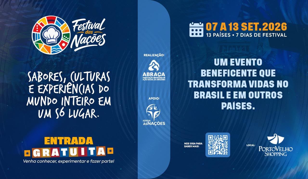 Festival das Nações começa amanhã e vai até dia 13 no Porto Velho Shopping