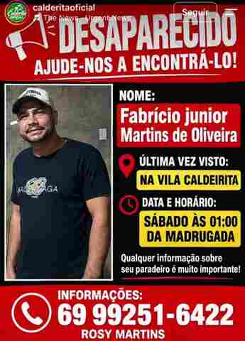 Homem desaparece nas &aacute;guas do rio Jamari e Bombeiros faz buscas
