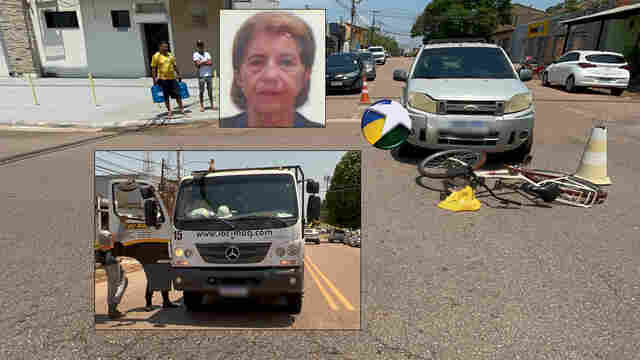 V&iacute;deo: Idosa tenta evitar colis&atilde;o com carro e morre atropelada por caminh&atilde;o na capital
