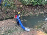 Primeira ecobarreira de Porto Velho &eacute; instalada no igarap&eacute; Belmont