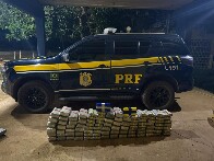PRF apreende mais de 100 kg de drogas em caminhonete na BR-364 em Porto Velho