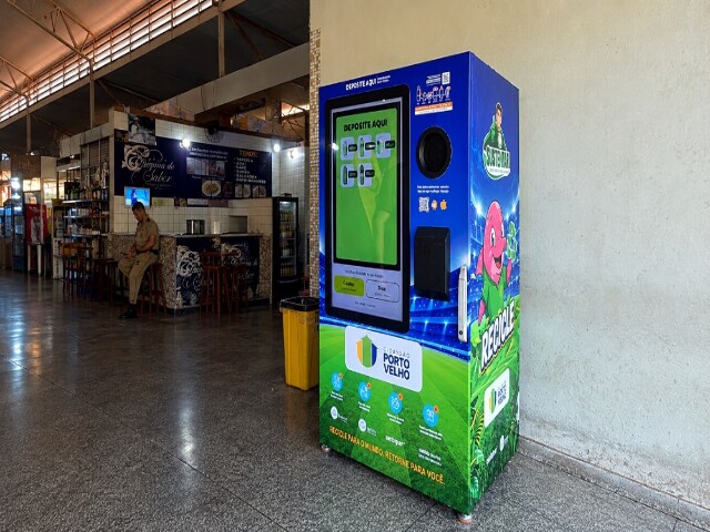 Máquinas de reciclagem que pagam via Pix chegam a Porto Velho