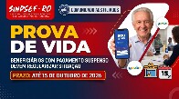 Informativo Sindsef: benefici&aacute;rios com pagamento suspenso devem regularizar Prova de Vida at&eacute; 15 de outubro