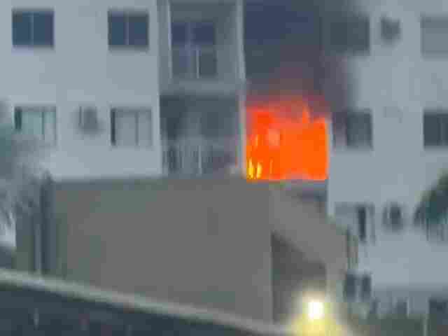 V&iacute;deo: inc&ecirc;ndio em apartamento deixa pelo menos seis feridos e causa p&acirc;nico em condom&iacute;nio de Porto Velho