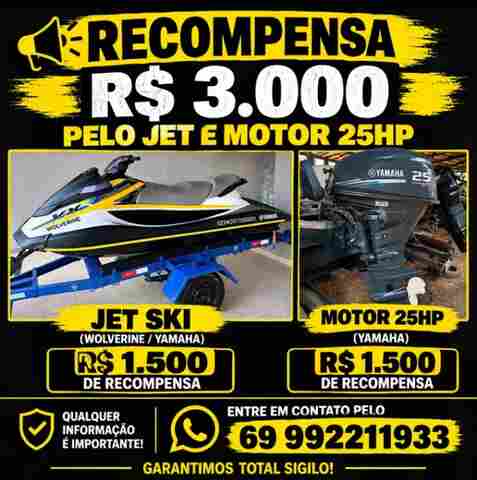 Bandidos encapuzados e armados invadem empresa, rendem propriet&aacute;ria e roubam moto e jet ski