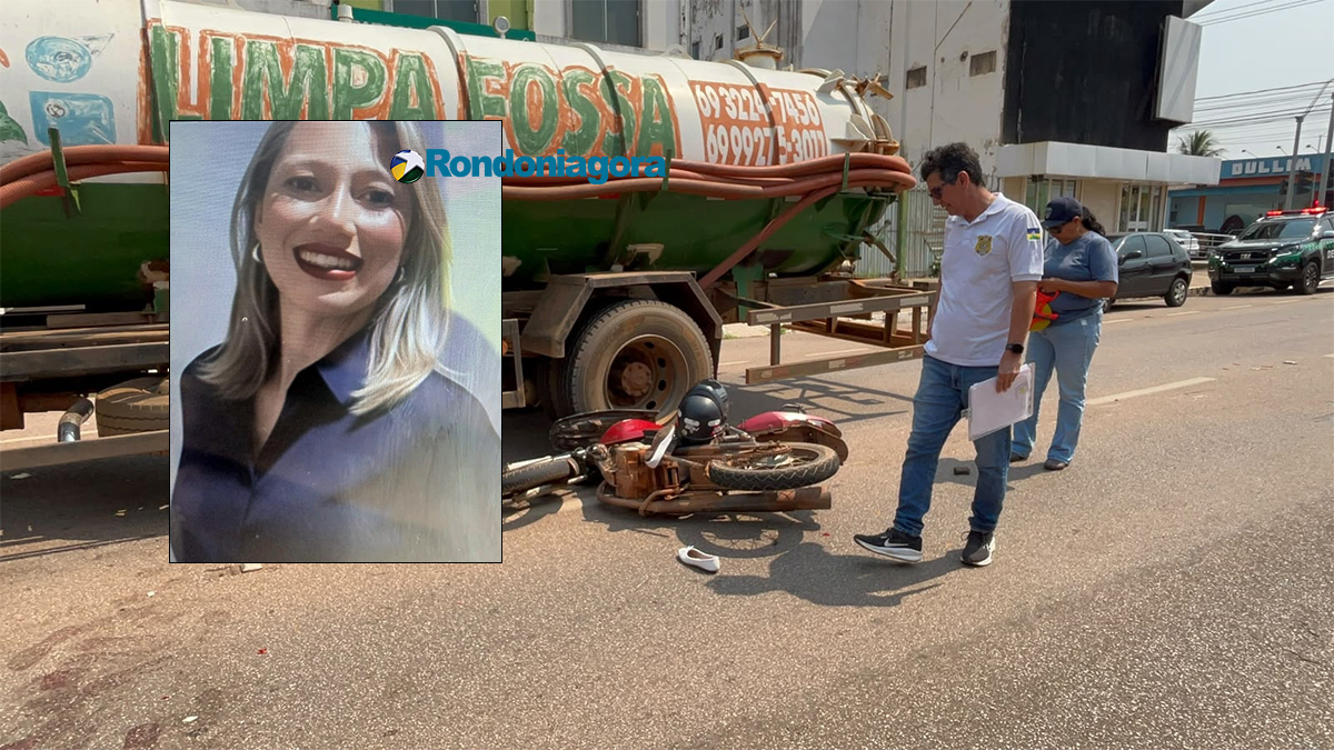 Mulher morre atropelada por caminhão na região central de Porto Velho