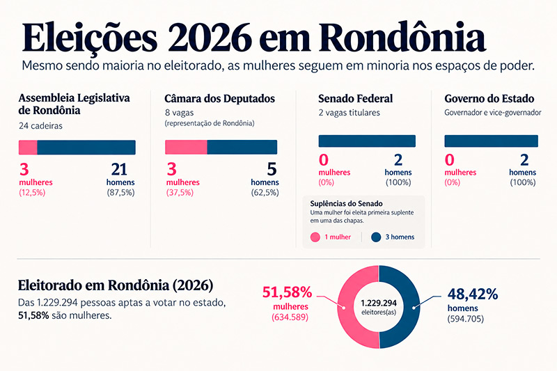 A barreira invisível: o abismo entre o voto feminino e o poder político em Rondônia