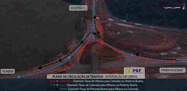 PRF anuncia mudan&ccedil;as no tr&acirc;nsito da BR-364 entre Vilhena e acessos a outras cidades