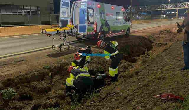 Motociclista &eacute; intubado ap&oacute;s cair em vala na BR-364